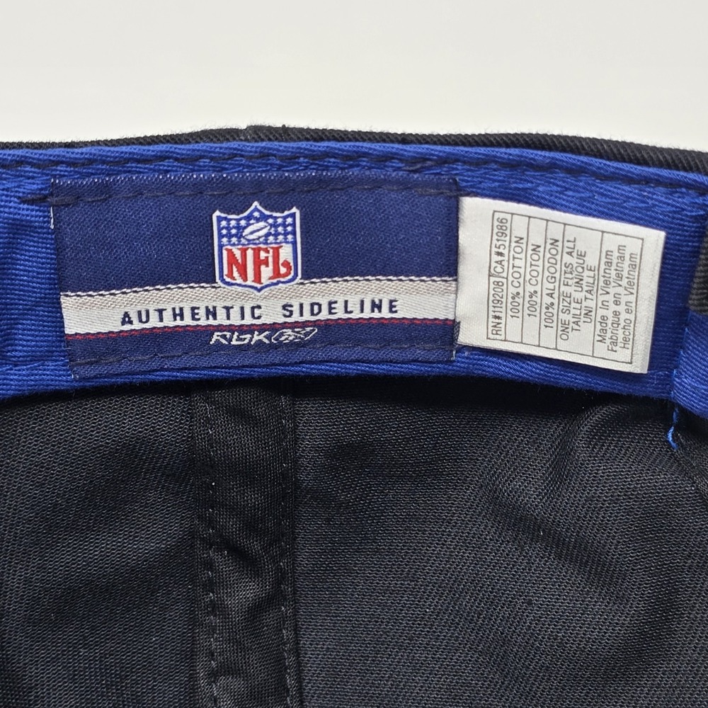 Reebok NFL New York Giants Conference Champions Super Bowl XLII Hat Black OSFA - Picture 10 of 11